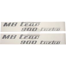 Dekalsats MB Trac 900 turbo, svart, vnster och hger