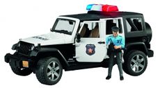 Jeep Wrangler Unlimited Rubicon polisfordon med polisman, 1:16