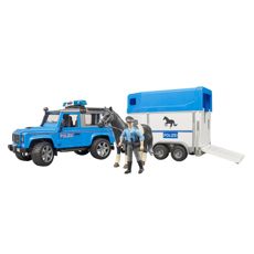 Land Rover Defender Polisfordon, hästvagn, häst + polis