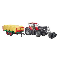 Case IH Optum 300 CVX med frontlastare, balleksvagn