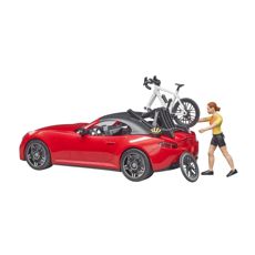 Roadster med vgcykel och cyklist