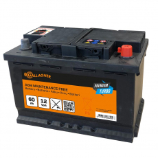 Premium Turbo Batterie AGM 12V/60Ah - 242x175x190