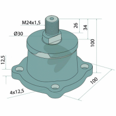 Lagerenhet Vnster M24x1.5