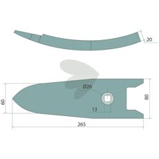Spets 80x266x20 mm