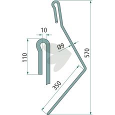 Efterharvspinne mitten, hger, lng
