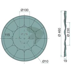 Sprmarkrsskiva  458 mm