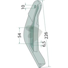 Skrkil Kverneland med fl. 226mm hl 6,5/10mm 853622