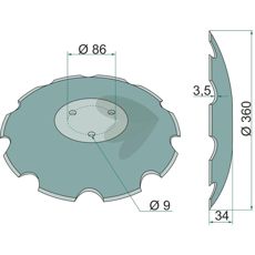 Skiva 360x3 mm