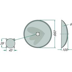 Tallrik slt, 660x6 mm