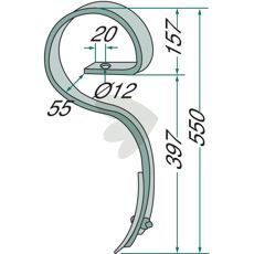 Kultivatorpinne kpl. med skr 0422120