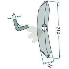 Skr 210x38x8mm 