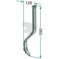 Pinne kpl. med skr 32x10mm lngd 590mm 
