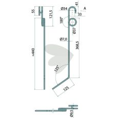 Efterharvspinne Tjocklek 7 mm