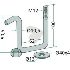 Fste fr ram 60 x 60 mm