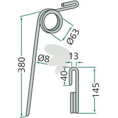 Efterharvspinne KRM,diverse tillverkare - 7003102