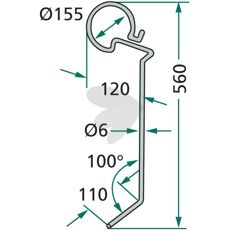 Efterharvspinne Lely med flera 560mm