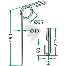 Efterharvspinne Marsk-Stig 490mm