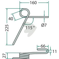 Efterharvspinne bak Kuhn (Nodet) - FJX0348C