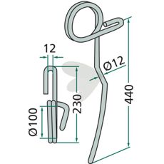 Efterharvspinne Vderstad med flera 440mm