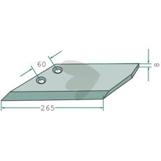 Vingskr vnster HE-VA / Doublet 265mm 