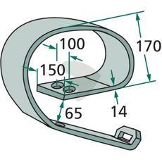 Fjderblad 150x170x14