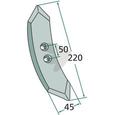 Skr Radie = 300, Tjocklek = 7 45X220mm Ventzki m.fl.