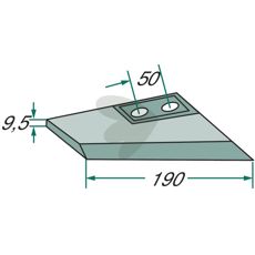 Skr hger Kckerling, Kverneland 190X9,5mm 92520 