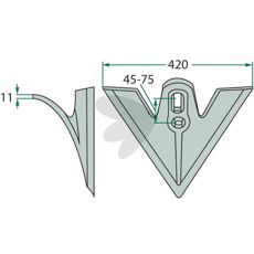 Gsfotsskr snksmitt, 420 mm