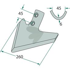Skr K30 260mm Doublet- Record, Kongskilde 05000487