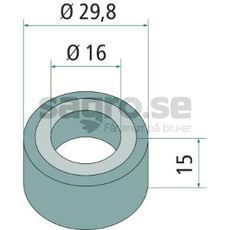 Bussning 16x30x15 mm