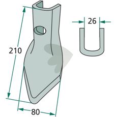 Skr fr kultivator med tre balkar 80X210mm RS 4310