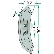 Skr K32 80mm hlavstnd 40mm 105000650