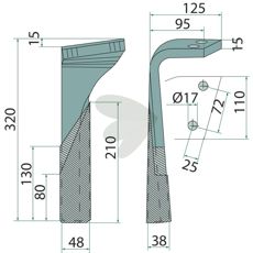 Rotorharvtand Vnster Zirkon 7/8 - 3377023