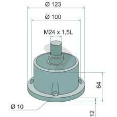 Lagerenhet vnster M24x1,5 L