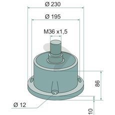 Lager kpl. hger M36x1