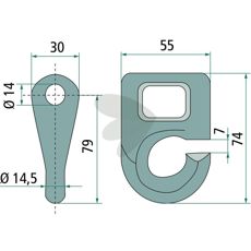 Schackel 55mm 14mm