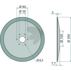 Tallrik  350x3 mm - K3003810