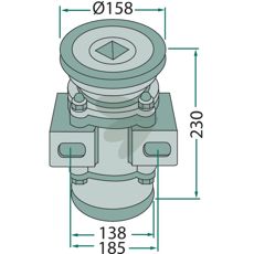 Lager kpl. fr 40x40 mm -150225390