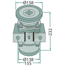 Lager kpl. fr 40x40 mm 