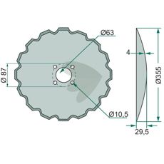 Skivskr Hl  86 mm
