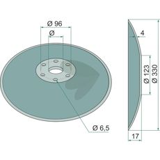 Tallrik Slt,  330 X 4 Mm