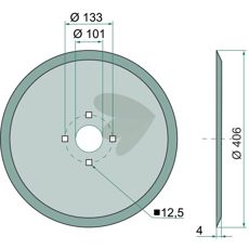 Tallrik 406 X 4 Mm