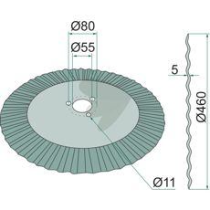 Skivrist Vgig,  460 X 5 Mm, 18"