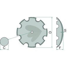 Tallrik tandad runt hl 47mm
