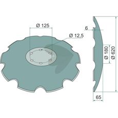 Tallrik 620x6 mm