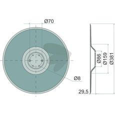 Skivrist L-6-hl - 311174