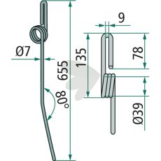 Efterharvspinne bjd Gttler 655mm
