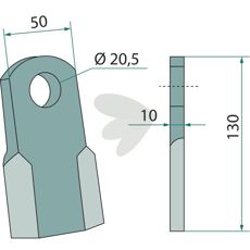 Slagkniv Nobili hl 20,5 mm
