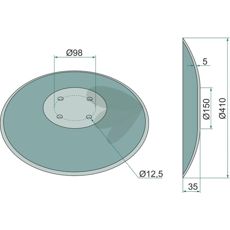 Tallrik slt 410x5mm 4 fsthl