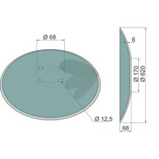 Tallrik slt 620x6mm 4 fsthl